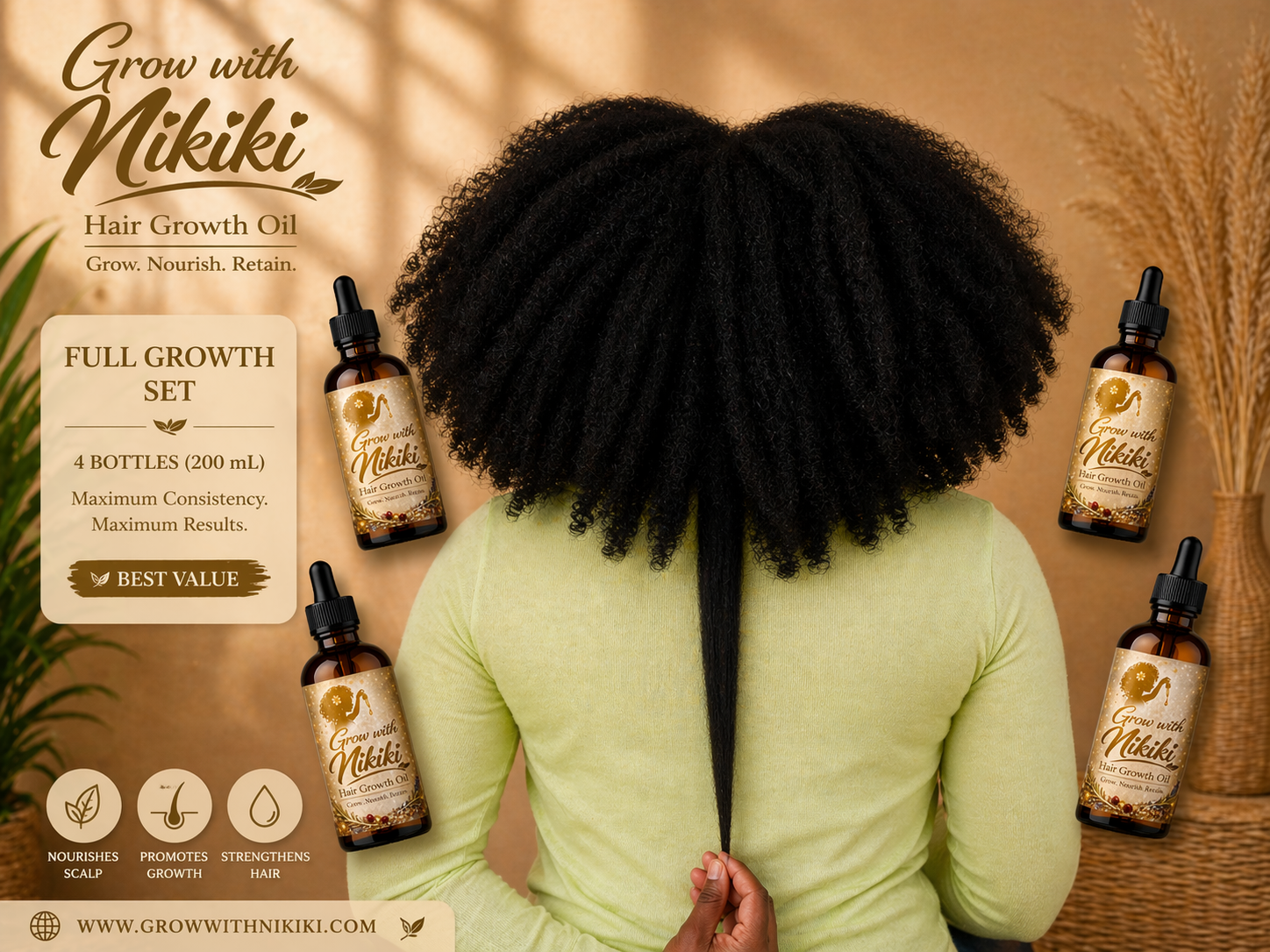 Full Growth Set (4 Bottles) 🔥
Maximum consistency. Maximum results.